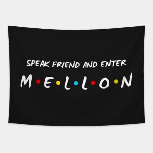 Mellon - Speak Friend and Enter - Black - Funny Tapestry