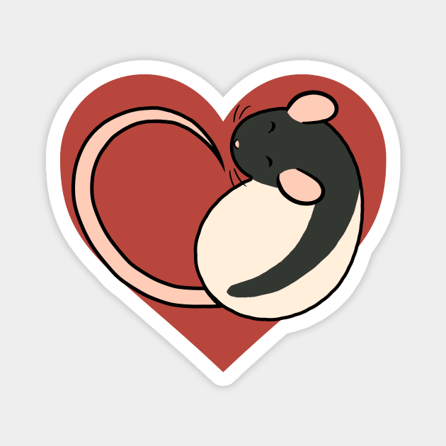 Heart Rat Magnet by Ratfrens