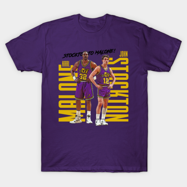 Stockton to Malone - John Stockton Karl Malone Utah Jazz - T-Shirt ...