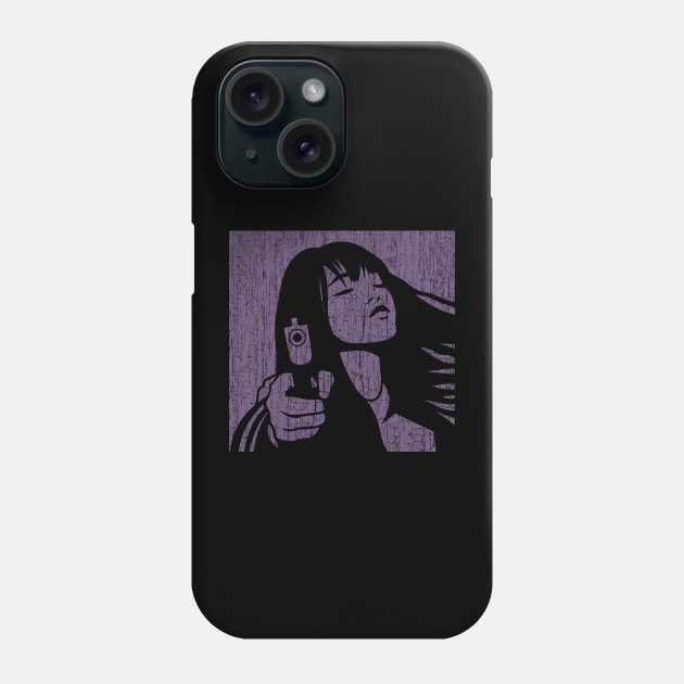 Anime Girl With Gun Phone Case by vender