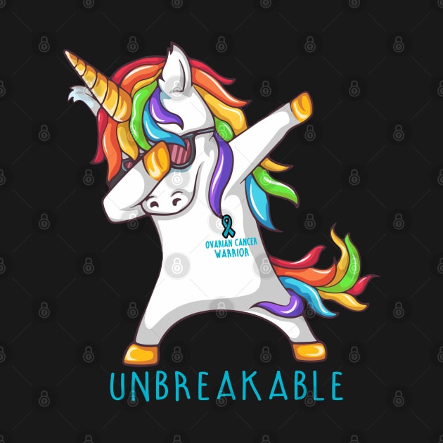 OVARIAN CANCER Warrior Unbreakable Unicorn Dabbing by ThePassion99