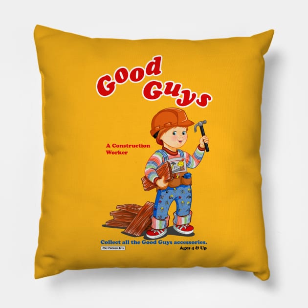 Good Guys - Construction Worker - Child's Play - Chucky Pillow by Ryans_ArtPlace