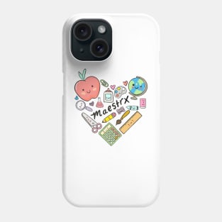 Maestrx de corazón Phone Case