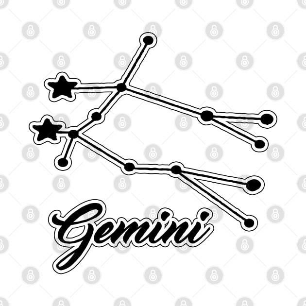 Gemini Zodiac Constellation Design by Pikmi