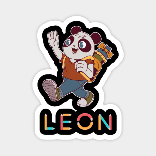 Einschulung Panda Leon Magnet
