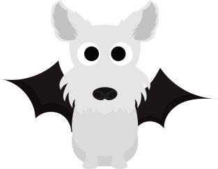 West Highland White Terrier Halloween Fancy Dress Costume Magnet