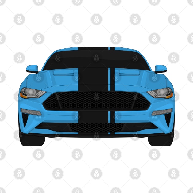 Mustang GT Velocity-Blue + Black Stripes by VENZ0LIC