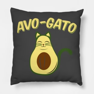 Avo-Gato Avocado Kitty Cat Cinco De Mayo Pillow