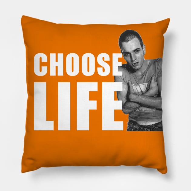 trainspotting - choose life Pillow by DavoliShop