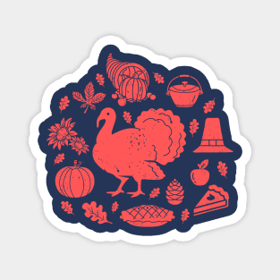 Rustic Thanksgiving Turkey Magnet