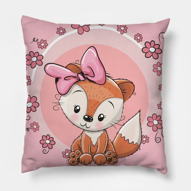 Cute Little Fox Pillow by JB's Design Store