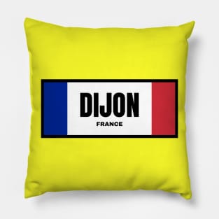 Dijon City in French Flag Colors Pillow