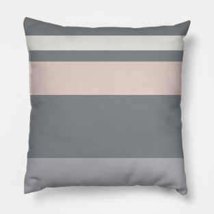 A gorgeous jumble of Very Light Pink, Grey, Silver and Light Grey stripes. Pillow