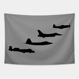 Heritage Flight - Mustang, Warthog, Viper, Raptor - Airshow Formation Tapestry