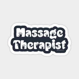 Massage Therapist White Text Magnet
