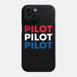 Pilot Pilot Pilot Red White and Blue Phone Case