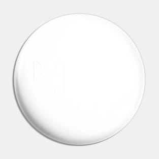 ROGUE white print Pin