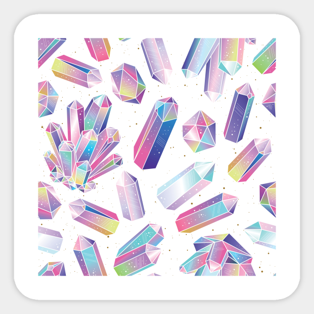 purple amethyst crystal illustration crystal print sticker teepublic au