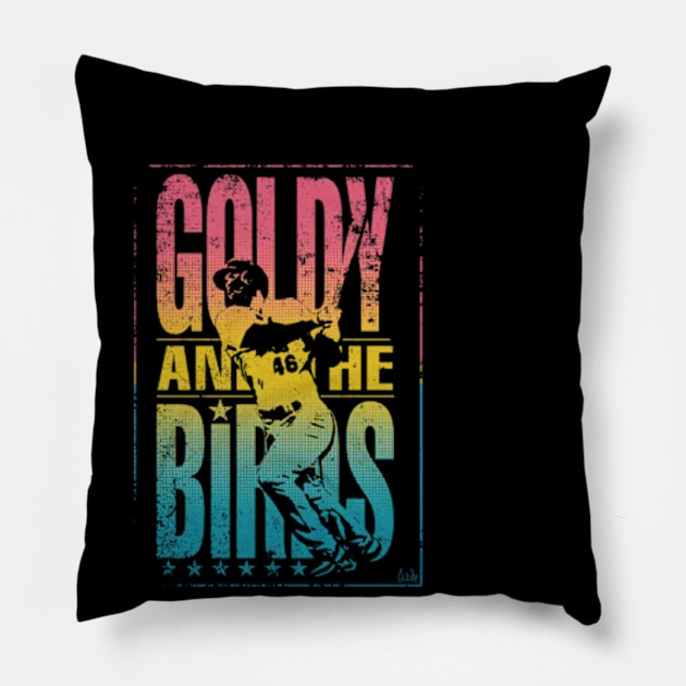 Paul Goldschmidt Goldy And The Birds Pillow by KraemerShop