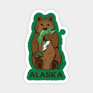 Alaska Fishing Bear Magnet
