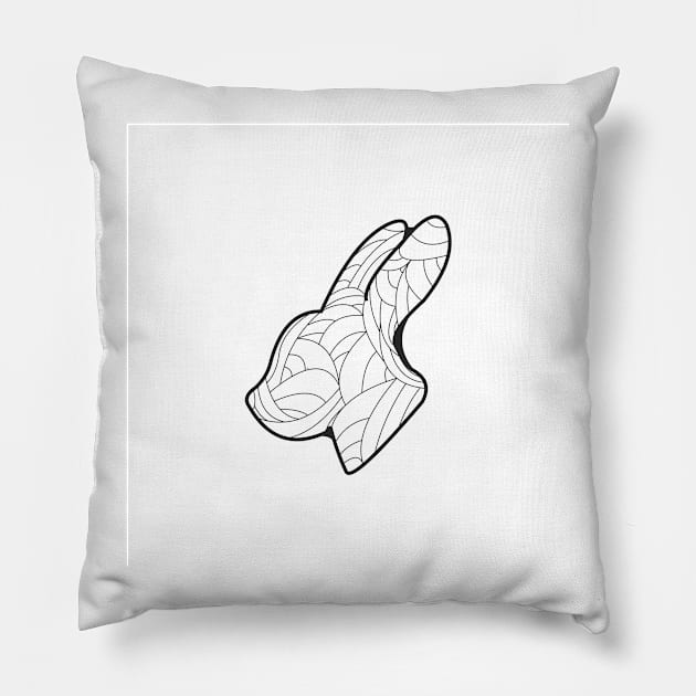 bunny chrismas Pillow by mhkm