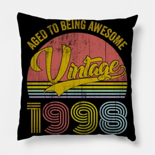 Classic 22nd birthday for men women Vintage Rainbow 1998 Pillow