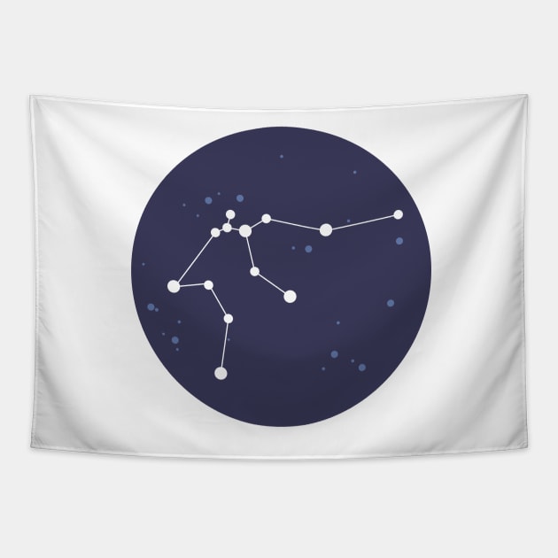 Aquarius Constellation Tapestry by aglomeradesign