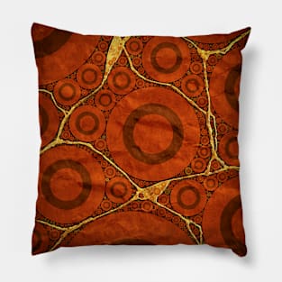 Rust Rivers Abstract Kintsugi Abstract Pillow