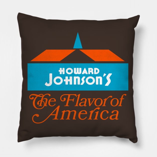 Howard Johnson's Flavor of America Pillow by carcinojen