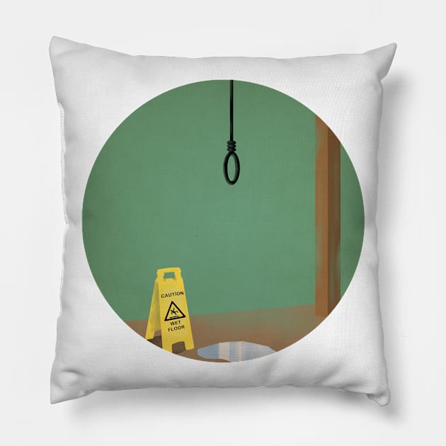 caution! wet death! Pillow by gazonula