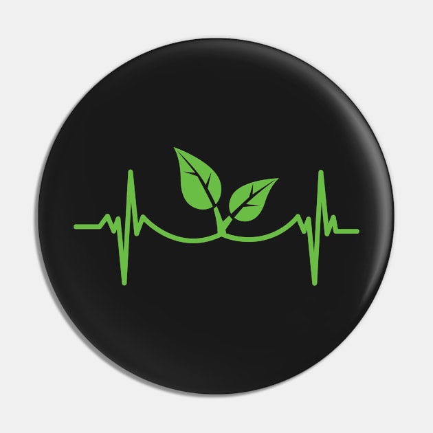 Heartbeat Plant Heartbeat, Pulse Green, Vegan, Frequency Wave Planet Pin by larfly