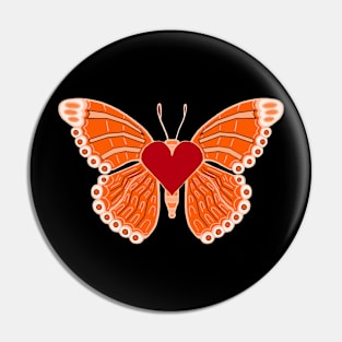 Butterfly Orange Pin