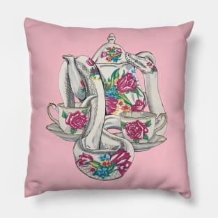 Snake Tea Set Pillow