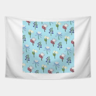 Liyue Flowers Print (Blue) Tapestry