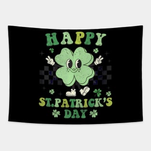 Groovy  St Patricks Day Shamrock Clover For Women Kids Tapestry