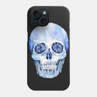 Halloween Watercolor Skull Horror Fan Phone Case