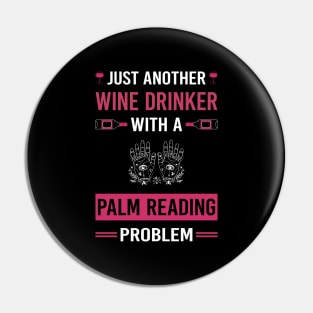 Wine Drinker Palm Reading Reader Palmistry Palmist Fortune Telling Teller Pin