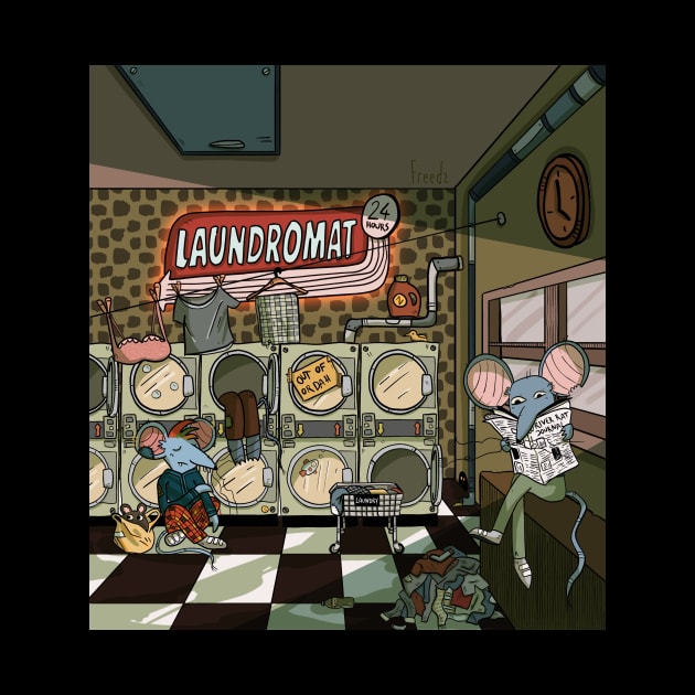 Laundromat Rats by freedzart