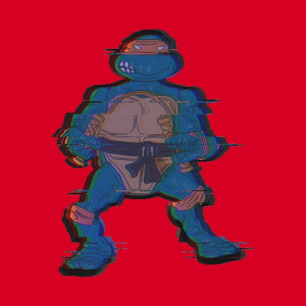 Teenage Mutant Glitchy Turtle by Owllee Designs