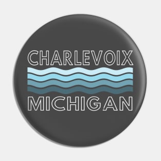 Charlevoix Waves Pin