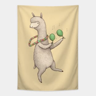 Alpaca on Maracas Tapestry