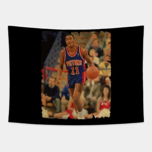 Isiah Thomas - Vintage Design Of Basketball Tapestry