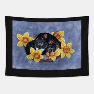 Rats and Daffodils Tapestry