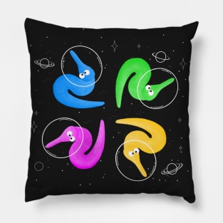 Space Worms on a string Pillow