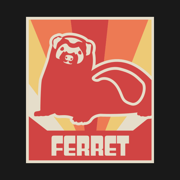 Vintage FERRET Poster by MeatMan