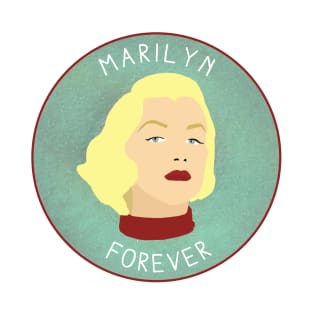 Marilyn Forever - Marilyn Monroe Tribute Design, Textured Blue Background T-Shirt