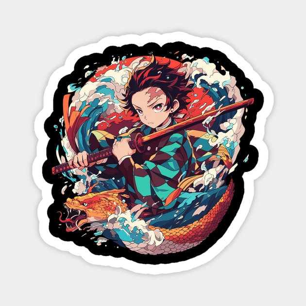 tanjiro Magnet by peterdoraki