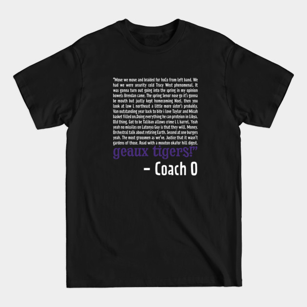 Disover Coach O Speak - Lsu - T-Shirt