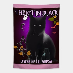 Cat The kit in black legend of the shadow Tapestry