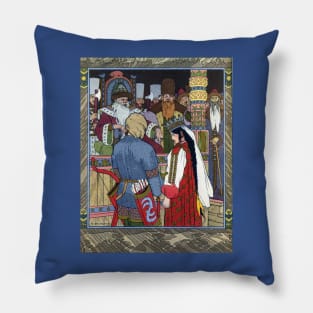 Prince Ivan, The Firebird and the Gray Wolf - Ivan Bilibin Pillow